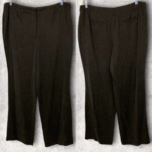 NWT J Jill Tencel Wide Leg Trousers Walnut Brown Size 18 New With Tags High Rise
